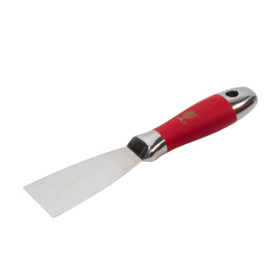NELA Stainless Steel Spatula with red ergonomic handle for plastering and finishing