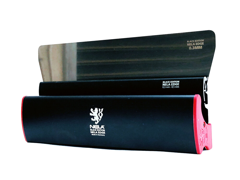 NELA Black Edition NELA Edge finishing spatula with flexible stainless steel blade for professional plastering and rendering