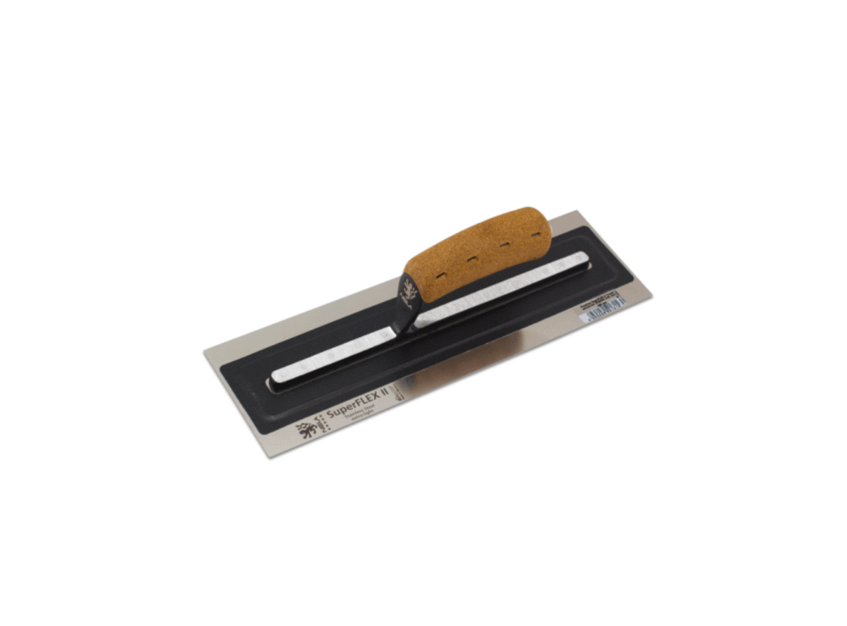 NELA SuperFlex II Round Edge Trowel stainless steel flexible finishing trowel for Venetian plaster and microcement